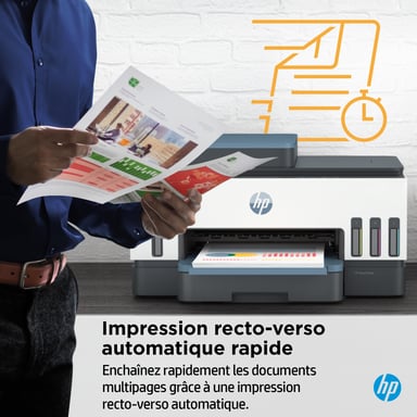 HP Smart Tank Imprimante Tout-en-un 7306, Impression, numérisation, copie, chargeur automatique de documents, sans fil, Chargeur automatique de documents de 35 pages, Numérisation vers PDF, Impression recto-verso