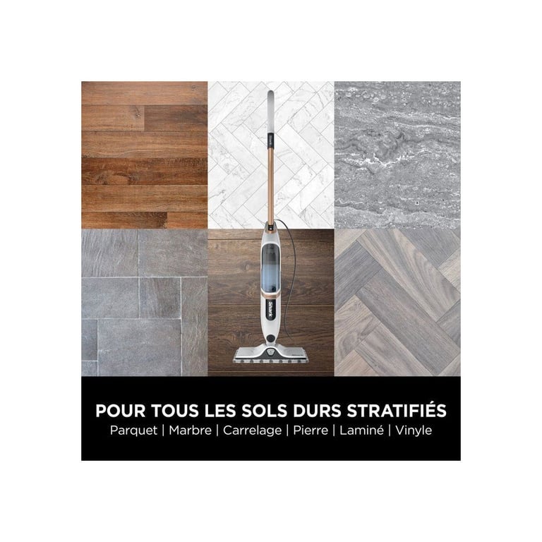Balai Vapeur Shark SteamSpot S2001EU – Technologie Steam Blaster, Réservoir Amovible, 2 Tampons Lavables - vue 3