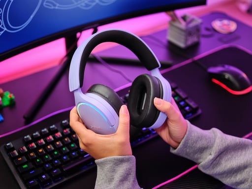 Trust GXT 490P FAYZO Auriculares Alámbrico Diadema Juego USB tipo A Negro, Púrpura