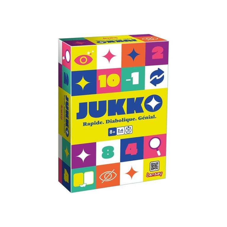 Jeu de cartes LANSAY JUKKO - Mémoire, Bluff, Rapide - 2-6 joueurs Dès 8 ans - Jaune - Neuf