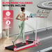 Tapis roulant Z3fs con motore brushless, velocità 1-6 km/h, inclinazione manuale del 5%, rosa, rattantree