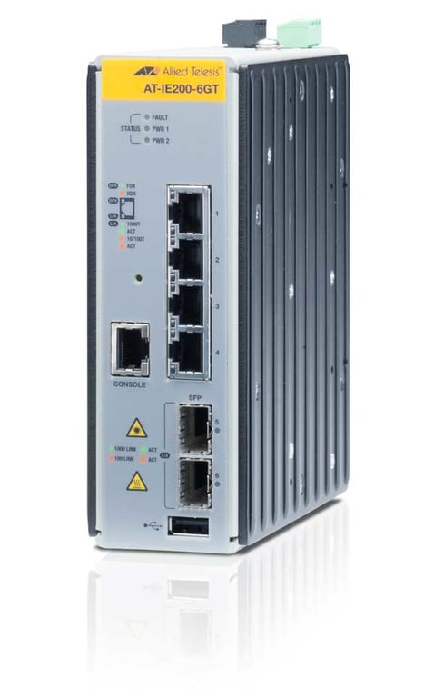 Allied Telesis AT IE200 6GT Géré L2 Gigabit Ethernet 101001000 Neuf