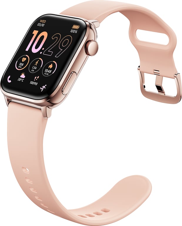 Montre connectée ICE SMART 3.0 Rectangulaire avec Bracelet Silicone Rose gold / Nude Ice Watch - Neuf