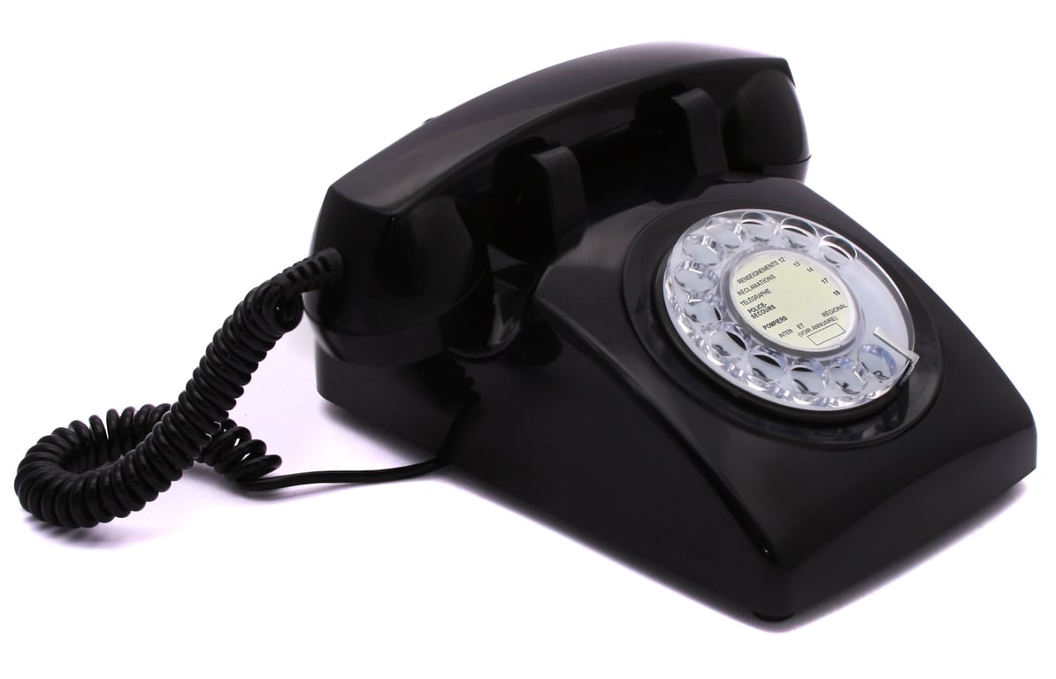 Téléphone fixe filaire rétro vintage avec cadran rotatif - Opis Technology