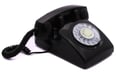 Teléfono fijo retro vintage con dial giratorio