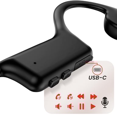 Swissten Auriculares deporte conducción ósea Bluetooth 10h Negro