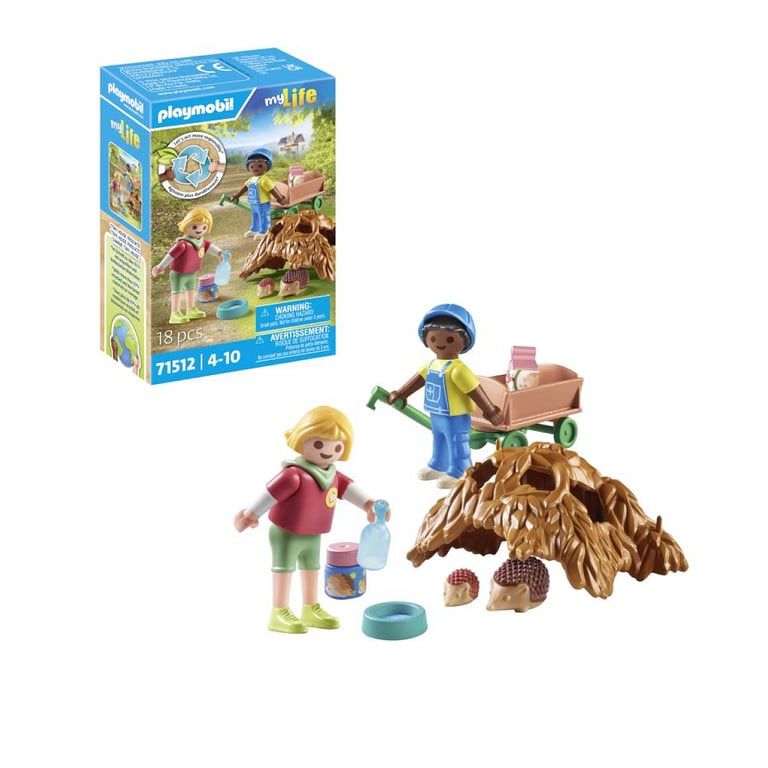 Ensemble PLAYMOBIL : Aventure d'Hiver avec Hérissons et Enfants Neuf - vue 2