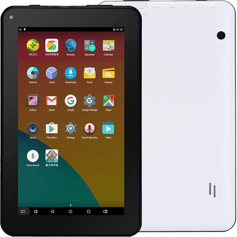 Tablette Tactile Android 6.0 7' Quad Core Google Play Store Blanc 48 Go Plastique YONIS