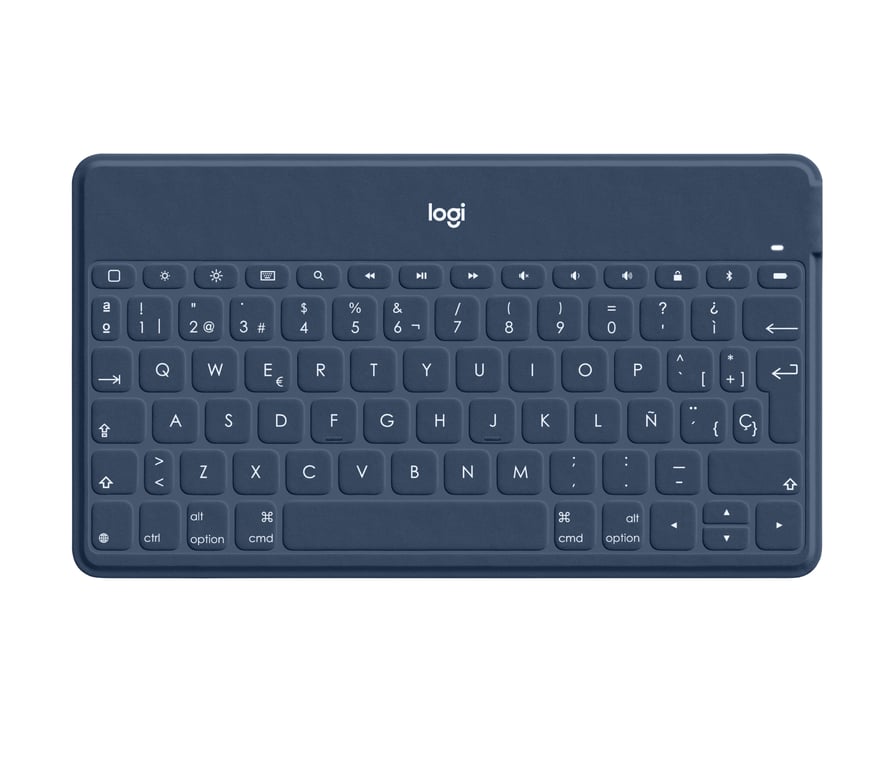 Logitech 920-010044 clavier pour tablette QWERTY Espagnole Bluetooth Bleu, Orange - Neuf