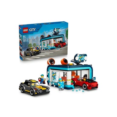 LEGO City 60497 Station de lavage automatique avec véhicules et minifigurines Noir Rouge