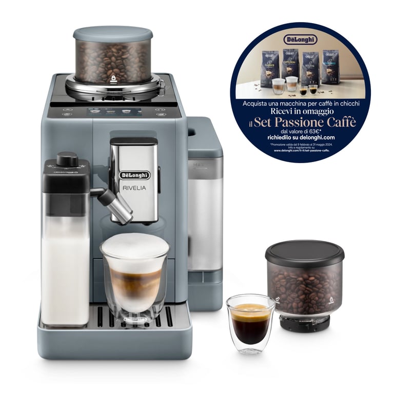 Machine À Café DeLonghi Rivelia EXAM440.55.G – 19 Bars, Broyeur Intégré, Écran Tactile - vue 6