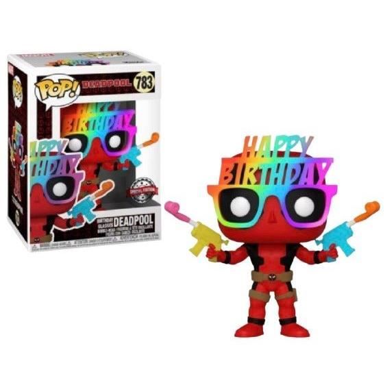 Figurine Funko Pop! Marvel : Deadpool Birthday Glasses – Tête oscillante 783 - vue 2