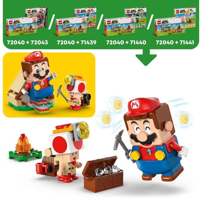 LEGO Super Mario 72040 Captain Toad's Camp Playset 159 pièces Multicolore - Neuf
