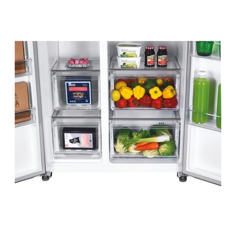 Réfrigérateur Américain - CANDY - CHSBSO-6174XWD - Classe E - 529 L - 39 dB - Inox - Neuf