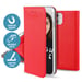 JAYM - Etui Folio rouge pour Samsung S23 FE -Fermeture Magnetique - Fonction cinéma Stand - Rangement cartes inclus