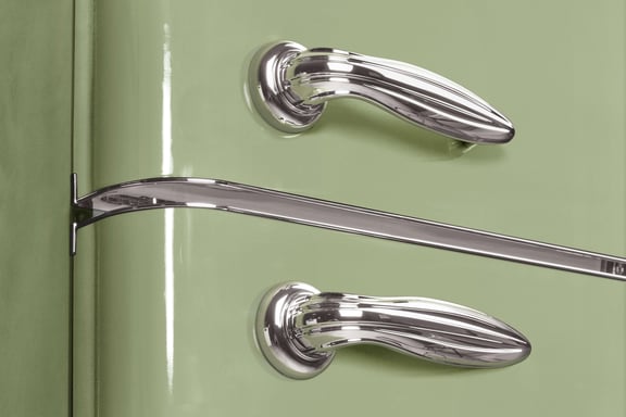 Schneider SCDD211V-VAE - Réfrigérateur double porte 211L Vintage Vert amande