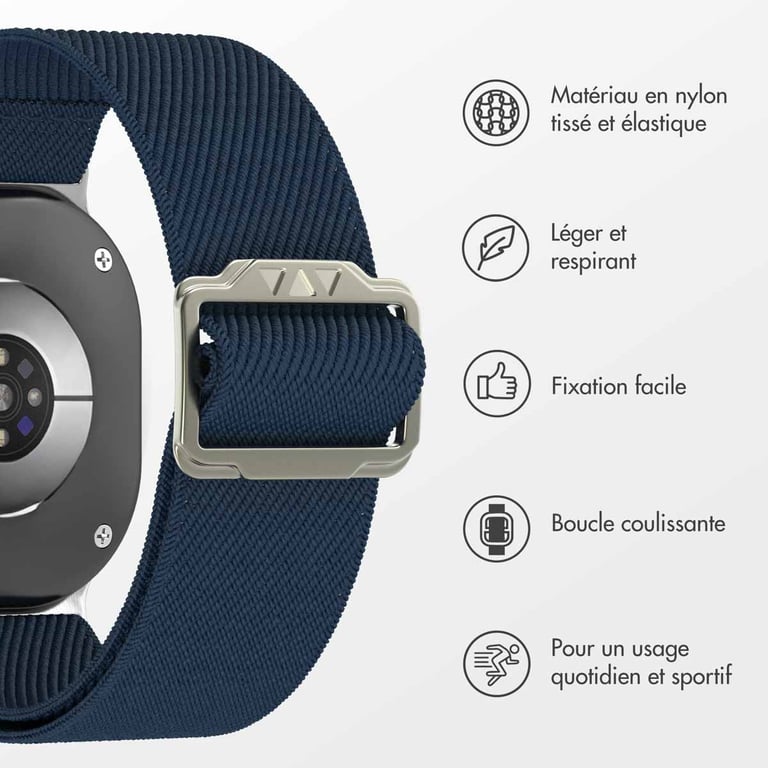 Bracelet Samsung Galaxy Watch 8 46mm Nylon élastique - vue 3