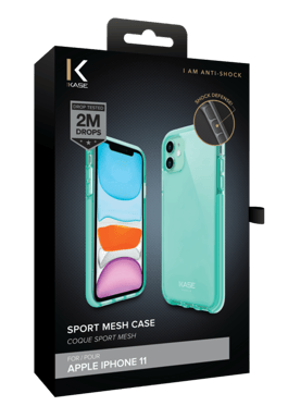 Coque Sport mesh pour Apple iPhone 11, Vert Brumeux