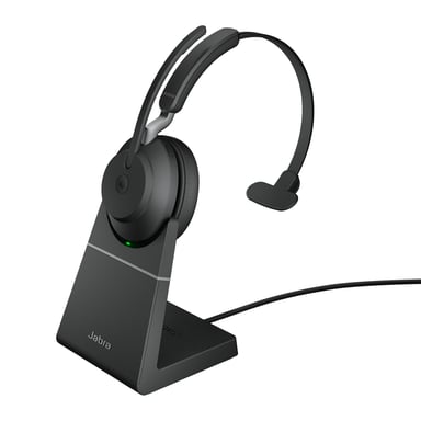 Jabra Evolve2 65, MS Mono Casque Sans fil Arceau Bureau/Centre d'appels USB Type-C Bluetooth Noir