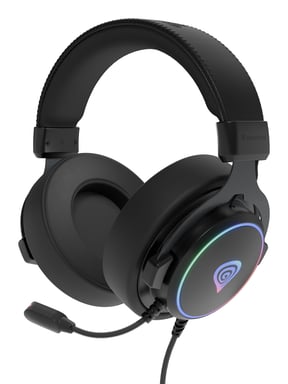 GENESIS Neon 764 Casque Avec fil Arceau Gaming USB Type-A Noir