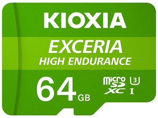 Kioxia Exceria High Endurance 64 GB MicroSDXC UHS-I Classe 10 (KIOXIA microSD-Card Exceria High Endurance 64GB)