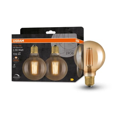 LEDVANCE Vintage 1906 bombilla LED Luz cálida 2400 K 6,5 W E27 E