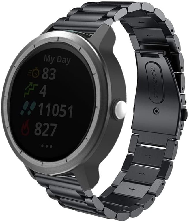 Bracelet en acier inoxydable pour Garmin VivoActive 4 Neuf - vue 2