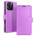 Zanaé Funda tipo cartera para iPhone 16 Pro con soporte y lengüeta magnética Violeta