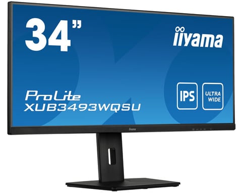 iiyama ProLite XUB3493WQSU-B5 86,4 cm (34'') 3440 x 1440 píxeles UltraWide Quad HD LED Flat Panel PC Monitor Negro