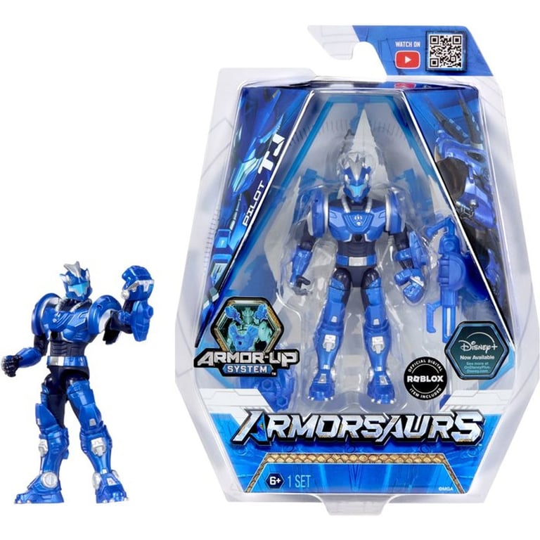 Armorsaurs Figurine Toy Triceratops Pilot TJ avec armures interchangeables