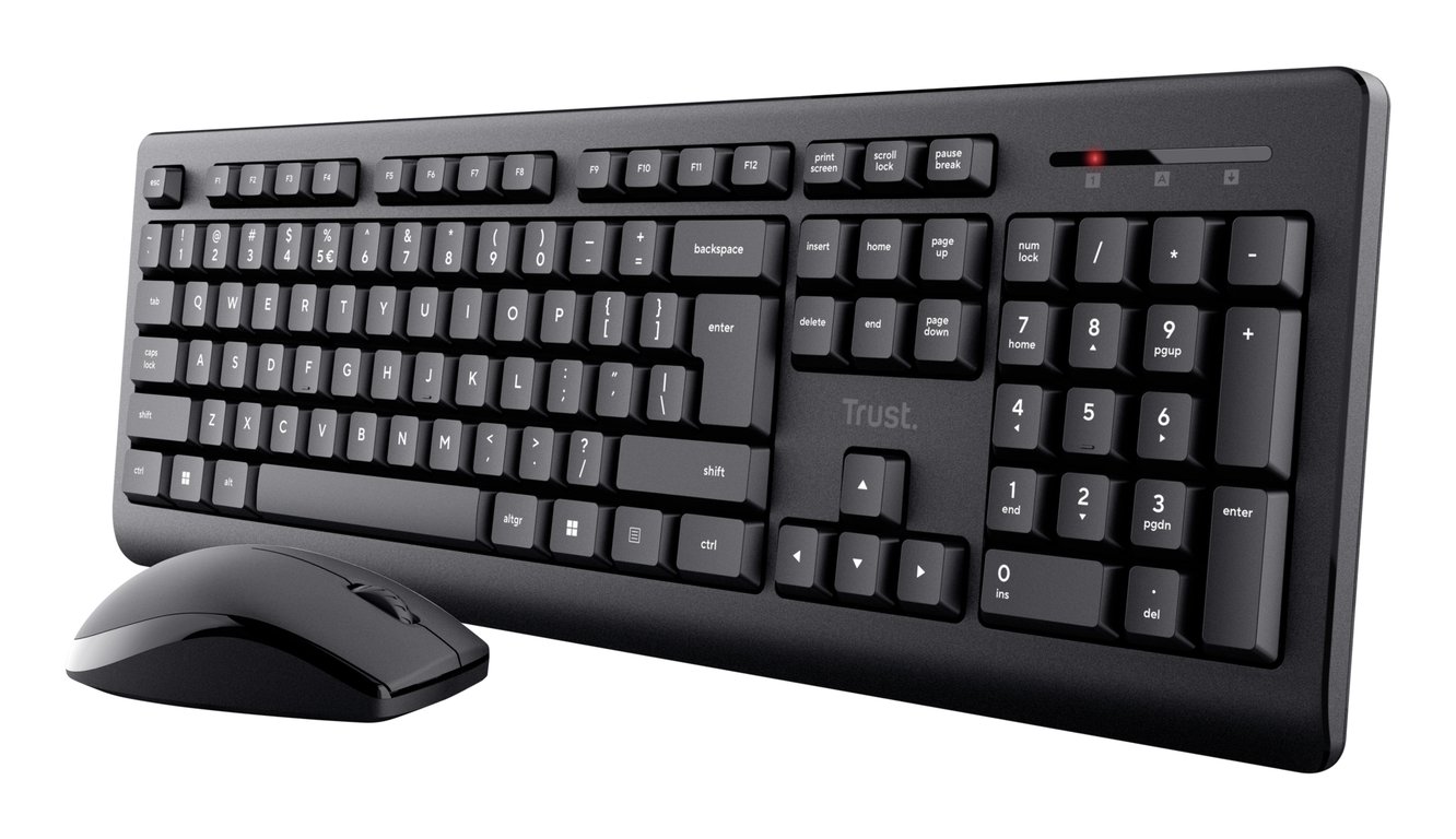 Trust Primo clavier Souris incluse Bureau RF sans fil QWERTY Espagnole Noir - Neuf