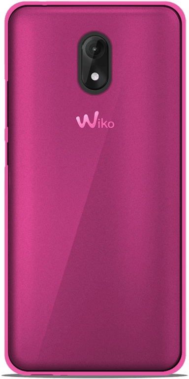 Coque silicone unie compatible Givré Rose Wiko Lenny 5