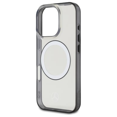 Étui Mercedes pour iPhone 16 Pro  Max 6.9'' transparent étui rigide Printed logo MagSafe