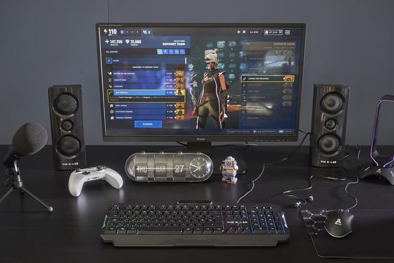 The G-Lab Combo Helium clavier Souris incluse Gaming USB AZERTY Français Noir