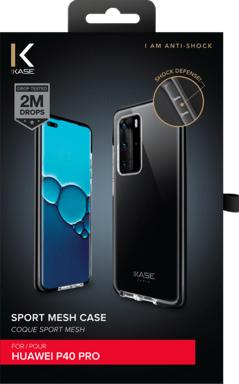 Coque Sport mesh pour Huawei P40 Pro, Noir de jais