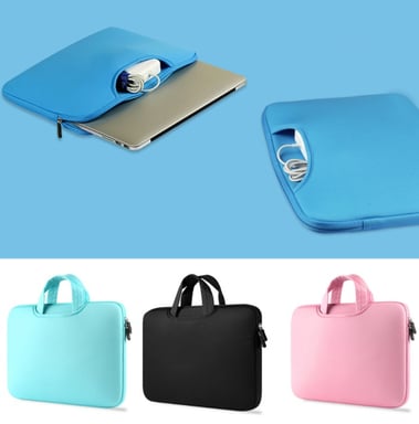 Pochette avec poignée 13'' pour Mac PC Housse Protection Sacoche Ordinateur Portable Tablette 13 Pouces (BLEU)