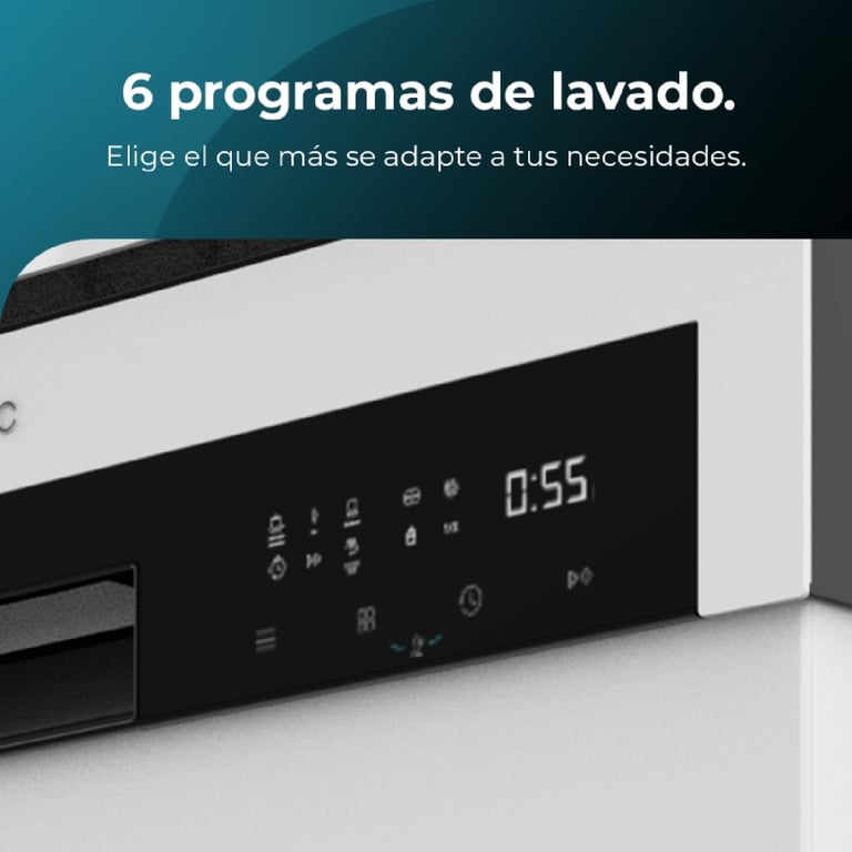 Lave-Vaisselle Cecotec Bolero Aguazero 6200 D – 14 Couverts, 6 Programmes, Dual Zone Wash - vue 2