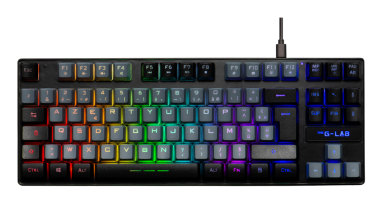 The G-Lab Keyz Caesium clavier Gaming USB AZERTY Français Noir, Gris - Neuf
