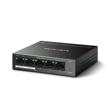 Mercusys MS105GP Switch di rete Gigabit Ethernet (10/100/1000) Connessione Ethernet, supporto Power over Ethernet (PoE) Nero