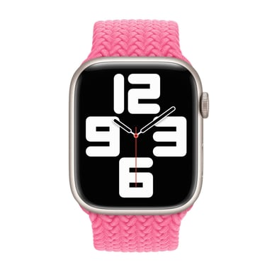 Bracelet Solo tressé pour Apple Watch | 44/45/46/49 mm - Taille 9 - Flamingo