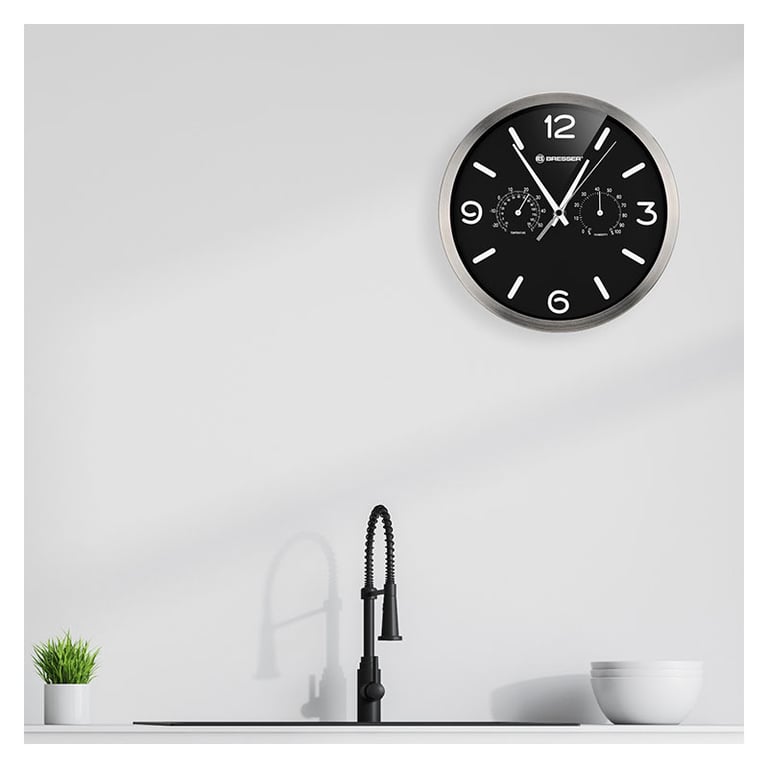 BRESSER MyTime DCF Thermo / Hygro Horloge murale 25cm 8020315CM3000 Neuf - vue 2