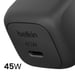Belkin Cargador de pared USB-C de 45W con suministro de energía compacto 3.1 y PPS Negro