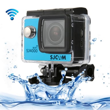 SJCam SJ4000 Wi-Fi Caméra d'action étanche 30 m 12MP Angle 170 ° 1080p HD 2.0 Écran LCD Bleu