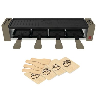 Apparecchio per raclette Little Balance 8944 4 persone 800W piastra removibile antiaderente Taupe