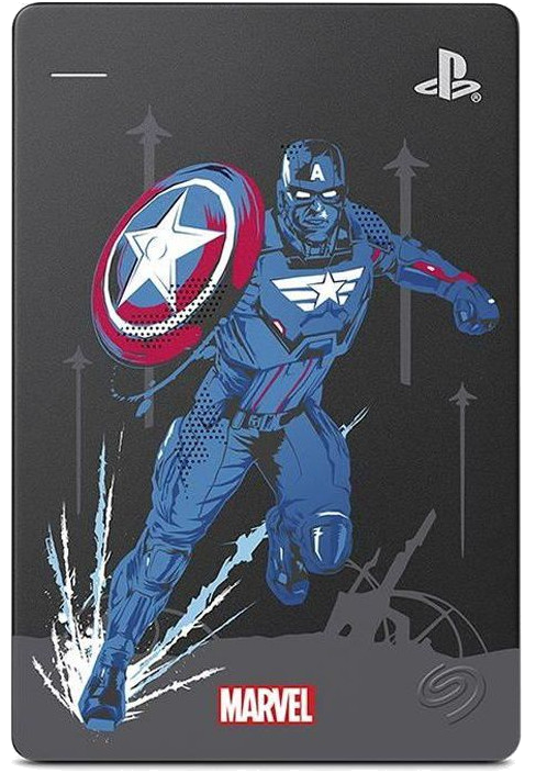 SEAGATE - Disque Dur Externe Gaming PS4 - Marvel Captain America - 2To - USB 3.0 (STGD2000206)