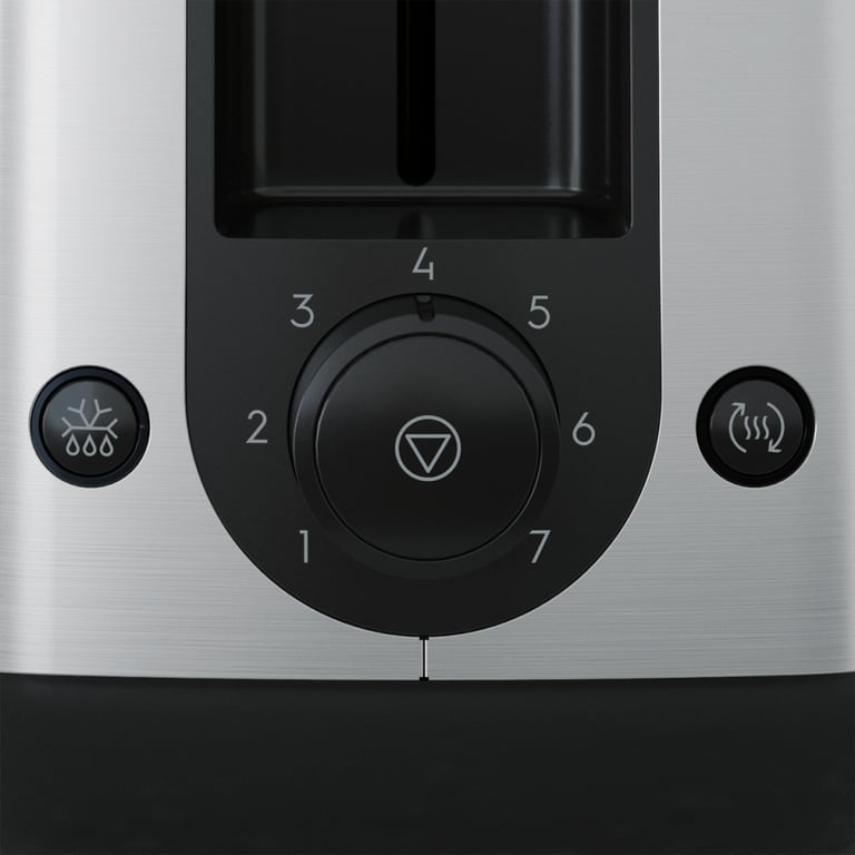Grille-pain électrique 2 tranches Electrolux E3T1-3ST 800 W en acier inoxydable noir - Neuf