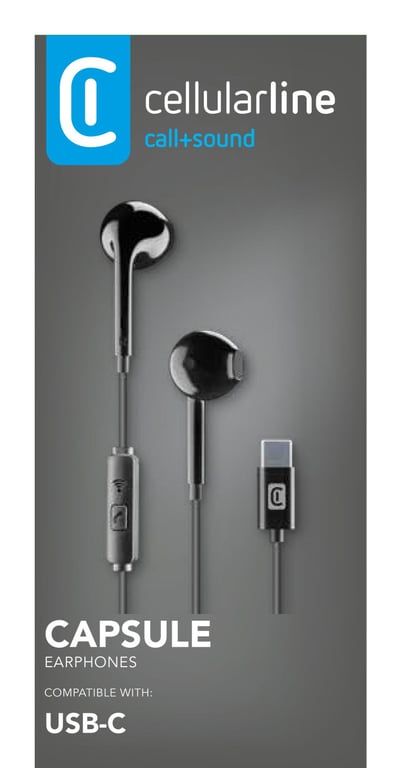 Cellularline 8018080476594 Casque Avec fil Ecouteurs AppelsMusique USB Type C Neuf - vue 2