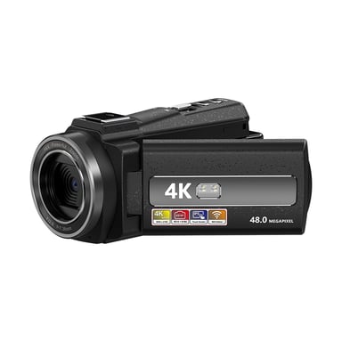 Cámara de vídeo 4K UHD de 48 MP con zoom de 16 aumentos, objetivo gran angular y tarjeta de 32 GB