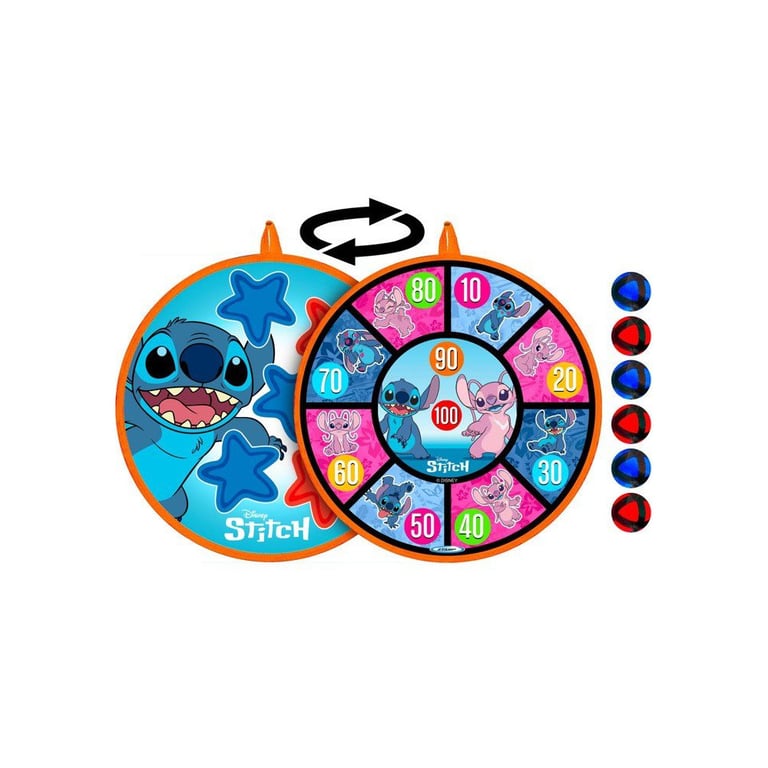 Disney Stitch Cible double face 36 cm avec 6 balles scratch - vue 3
