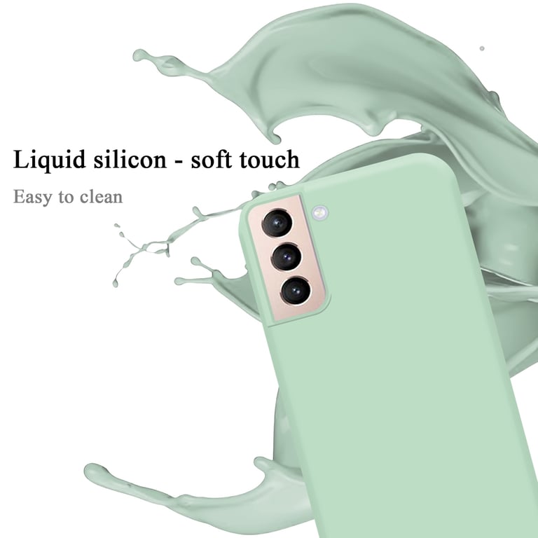 Coque pour Samsung Galaxy S22 en LIQUID LIGHT GREEN Housse de protection Étui en silicone TPU flexible